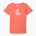 Detské trekingové tričko Columbia Mission Lake Graphic hot coral/foxy swirl