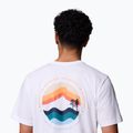 Pánske tričko Columbia Kettle River Outdoor Tee white/circular linescape 6