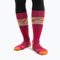 Dámske lyžiarske ponožky Icebreaker Ski+ Light OTC Alps 3D electron pink/earth/snow 2