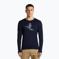 Pánske tričko longsleeve icebreaker Merino 200 Oasis Crewe SkiingYeti midnight navy
