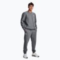 Pánske tréningové nohavice Under Armour Essential Fleece Joggers pitch gray medium heather/white 2