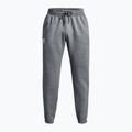 Pánske tréningové nohavice Under Armour Essential Fleece Joggers pitch gray medium heather/white 5