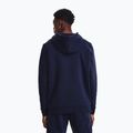 Men's hoodie Under Armour Essential Fleece FZ Hood midnight navy/white 3