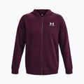 Pánska tréningová mikina Under Armour Essential Fleece Full Zip Hood bordová 1373881
