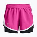 Dámske bežecké šortky Under Armour Fly By 2.0 2N1 ružové 1356200-652