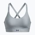 Under Armour Infinity Covered Mid šedá fitness podprsenka 1363353-465