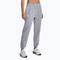 Dámske tréningové nohavice Under Armour Essential Fleece Joggers mod gray light heather/white