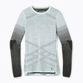 Dámska termoakčná mikina Smartwool Intraknit Thermal Merino Base Layer Pattern Crew aqua