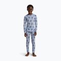 Detská termo mikina Icebreaker Merino 200 Oasis Crewe Bear Tour Zinc Blue/Aop 9