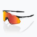 Slnečné okuliare 100% Hypercraft XS soft tact black/hiper red multilayer mirror