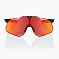 Slnečné okuliare 100% Hypercraft XS soft tact black/hiper red multilayer mirror 2