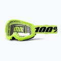 Cyklistické okuliare 100% Strata 2 neon yellow/clear