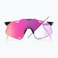 Slnečné okuliare 100% Hypercraft gloss black/photochromic purple mirror 7