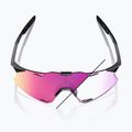 Slnečné okuliare 100% Hypercraft gloss black/photochromic purple mirror 9