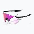 Slnečné okuliare 100% Hypercraft SQ gloss black/photochromic purple mirror 7