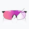 Slnečné okuliare 100% Hypercraft SQ gloss black/photochromic purple mirror 8