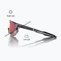 Slnečné okuliare 100% Hypercraft SQ gloss light grey/rose gold mirror photochromic 2