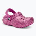 Detské žabky Crocs Classic Lined Glitter Clog fuchsia fun/multi 2