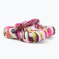Detské žabky Crocs Classic Lined Marbled Clog electric pink/multi 5