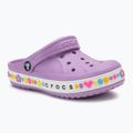 Detské šľapky Crocs Bayaband Charm Band Clogs orchid