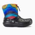 Detské snehule Crocs Classic Lined Spray Dye Boot black/multi 2