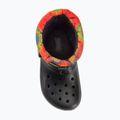 Detské snehule Crocs Classic Lined Spray Dye Boot black/multi 5