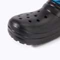 Detské snehule Crocs Classic Lined Spray Dye Boot black/multi 7