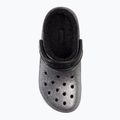 Crocs Classic Glitter Lined Clog black/silver žabky 7