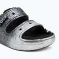 Crocs Classic Cozzzy Glitter Sandal black/silver žabky 7