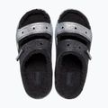 Crocs Classic Cozzzy Glitter Sandal black/silver žabky 12