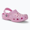 Šľapky detské ,sandále, Crocs Classic Glitter Clog flamingo 2