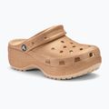 Dámske šľapky Crocs Classic Platform Glitter shitake
