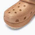 Dámske šľapky Crocs Classic Platform Glitter shitake 8