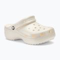 Dámske šľapky Crocs Classic Platform Glitter chalk