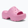 Dámske šľapky Crocs Stomp Slide pink tweed