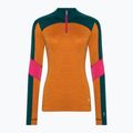 Dámska termoaktívna mikina Smartwool Merino Baselayer Colorblock 1/4 Zip Boxed marmalade heather 3