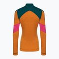 Dámske termoaktívne tričko Smartwool Merino Baselayer Colorblock s dlhým rukávom a 1/4 zipsom v krabici marmalade 4