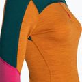 Dámska termoaktívna mikina Smartwool Merino Baselayer Colorblock 1/4 Zip Boxed marmalade heather 7