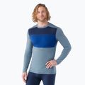 Pánska termoaktívna mikina Smartwool Thermal Merino Baselayer Colorblock Crew Boxed pewter blue