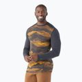 Pánska termoaktívna mikina Smartwool Merino 250 Baselayer Crew Boxed charcoal mtn scape
