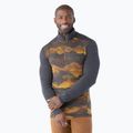 Pánske termoaktívne tričko Smartwool Merino 250 Baselayer 1/4 Zip boxed s dlhým rukávom charcoal mtn scape