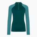 Dámske termoaktívne tričko Smartwool Classic Thermal Merino 1/4 Zip Boxed smaragdový termoprádlo s dlhým rukávom 3