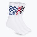 Ponožky pánske  Vans Classic Check Crew 3 pary white