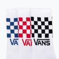 Ponožky pánske  Vans Classic Check Crew 3 pary white 6