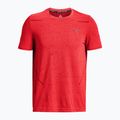Pánske tréningové tričko Under Armour Seamless Grid beta/dark maroon 4