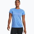 Dámske tréningové tričko Under Armour Tech SSC voda/biela/metalická strieborná