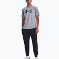 Pánske tričko Under Armour Big Logo Fill steel light heather/black/royal 2