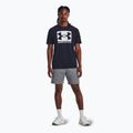 Pánske šortky Under Armour Icon Fleece Pitch gray medium heather/white 2