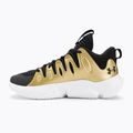 Dámska basketbalová obuv Under Armour W Flow Breakthru 4 black/metallic gold/white 10