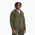 Pánska mikina Under Armour Rival Fleece FZ Hoodie navy dd green/white